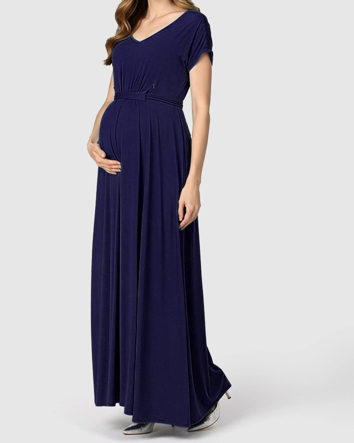 Empire Waist Flowy Maternity Maxi Dress