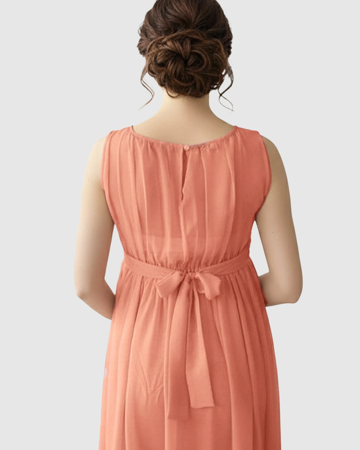 Gathered Bodice Elegant Maternity Maxi Dress