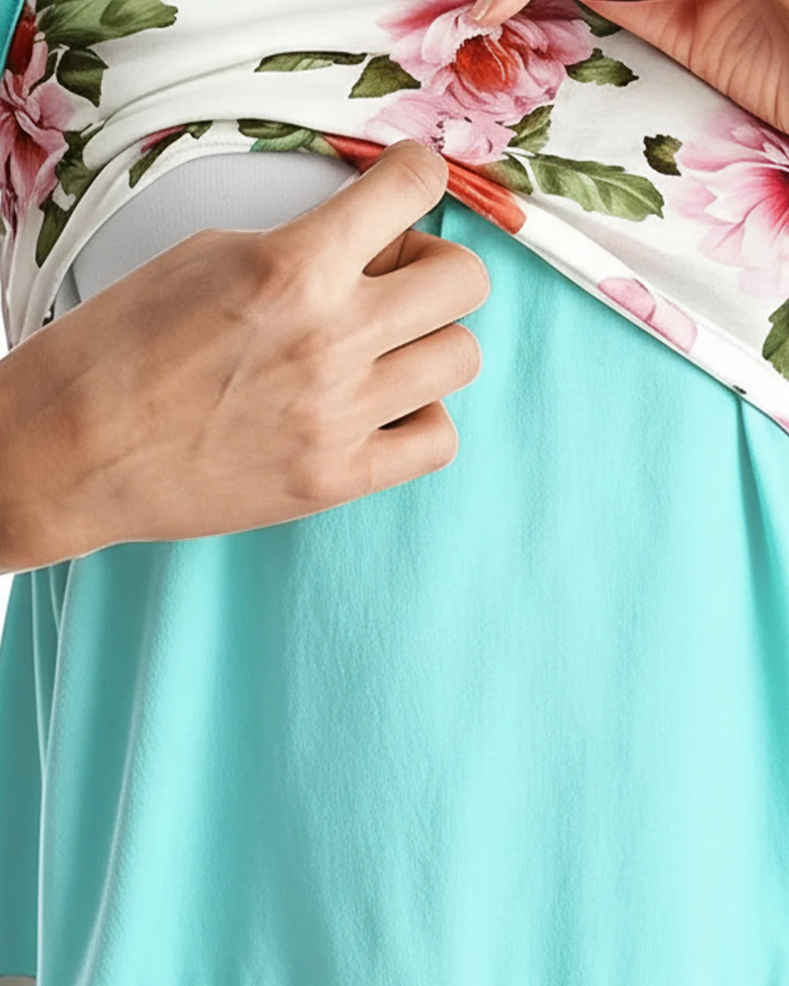 Patchwork Sleeveless Tunic Nursing Vest