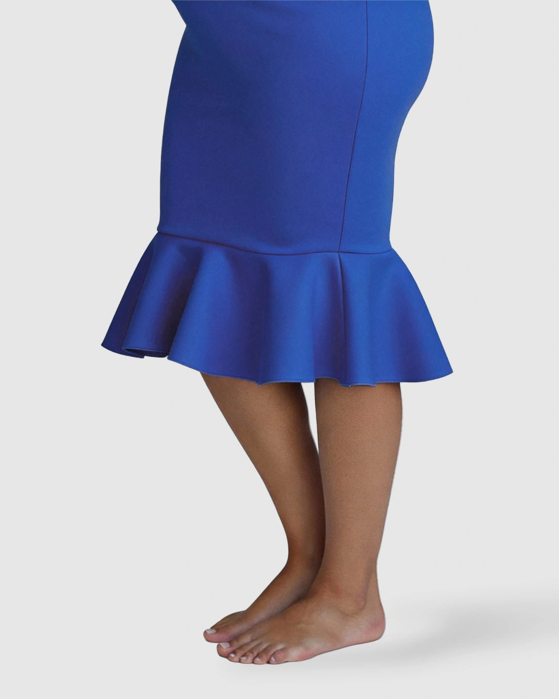 Ruffled Off-Shoulder Mermaid Hem Maternity Photography Gown