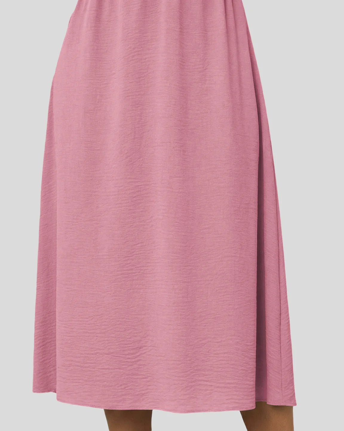 Tie-Knot Front Swing Silhouette Maternity Midi Dress