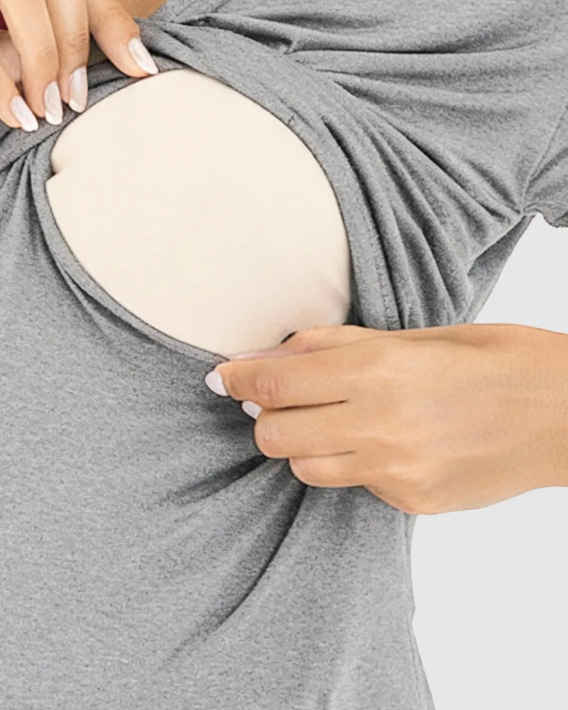 Wrap V-Neck Short-sleeve Maternity & Nursing Sleepwear Set