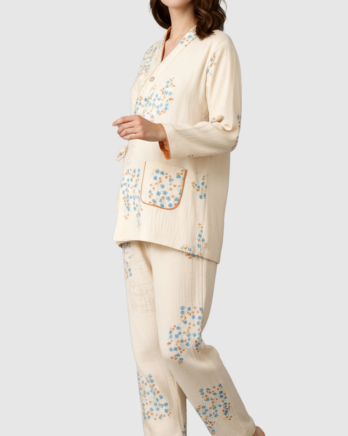 Wind Chime Kimono Wrap Muslin Maternity Sleep Set