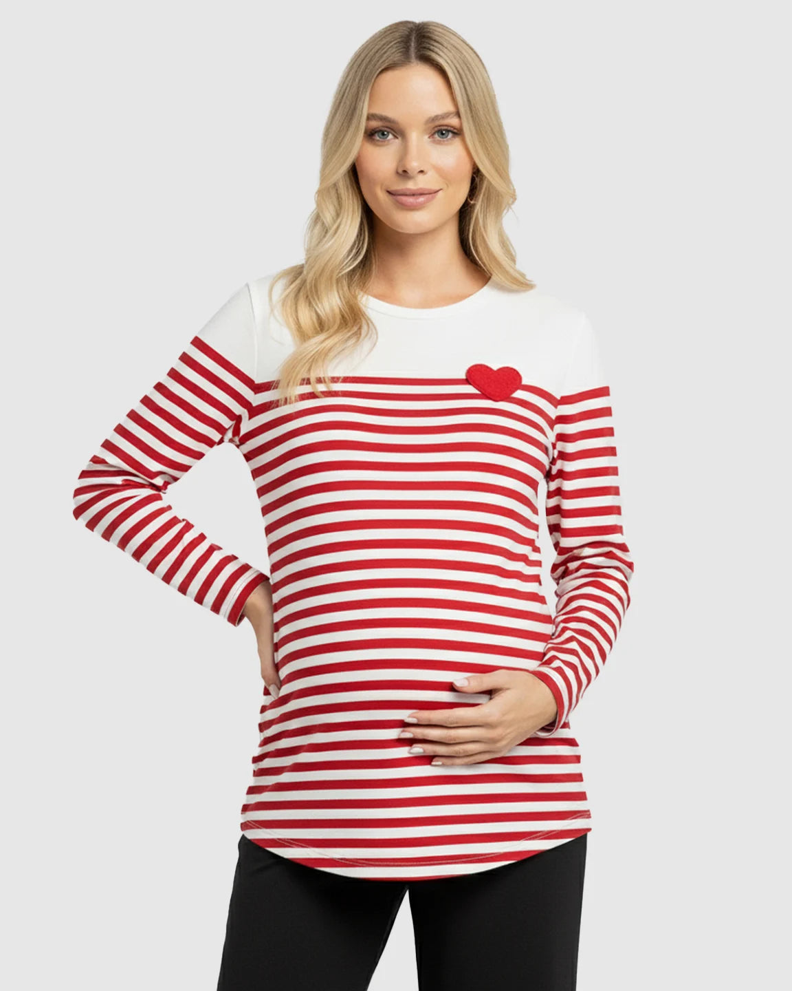 Striped Loose-Fit Maternity Top