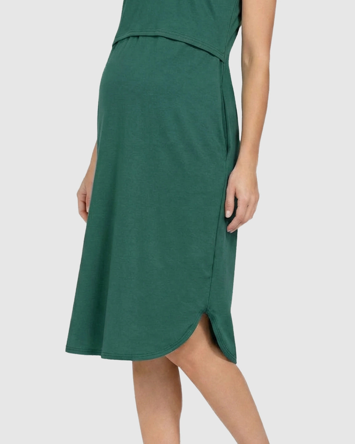 Sleeveless High-Waisted Maternity & Nursing Dress