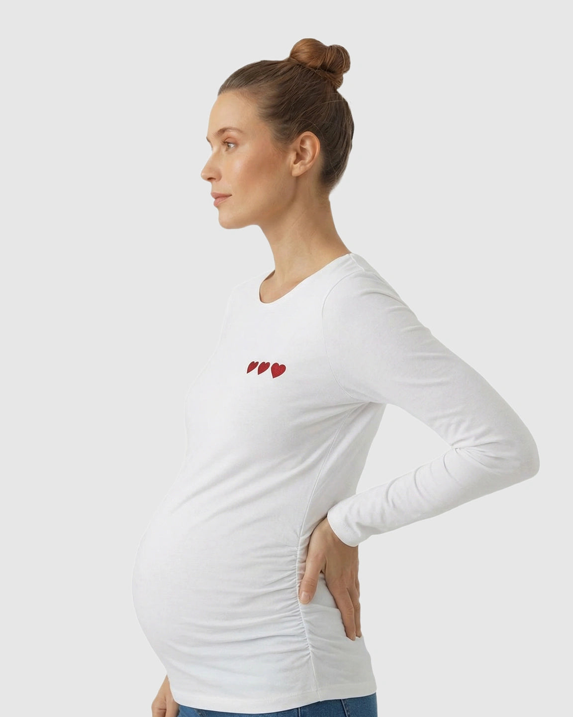 Heart Graphic Fitted Maternity Top
