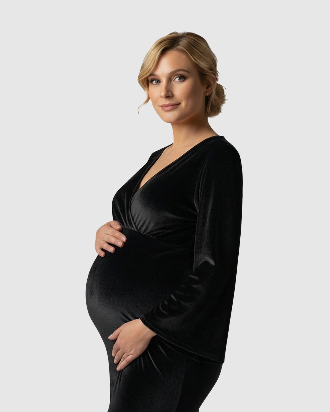 Velvet Mermaid Fit Maternity Gown
