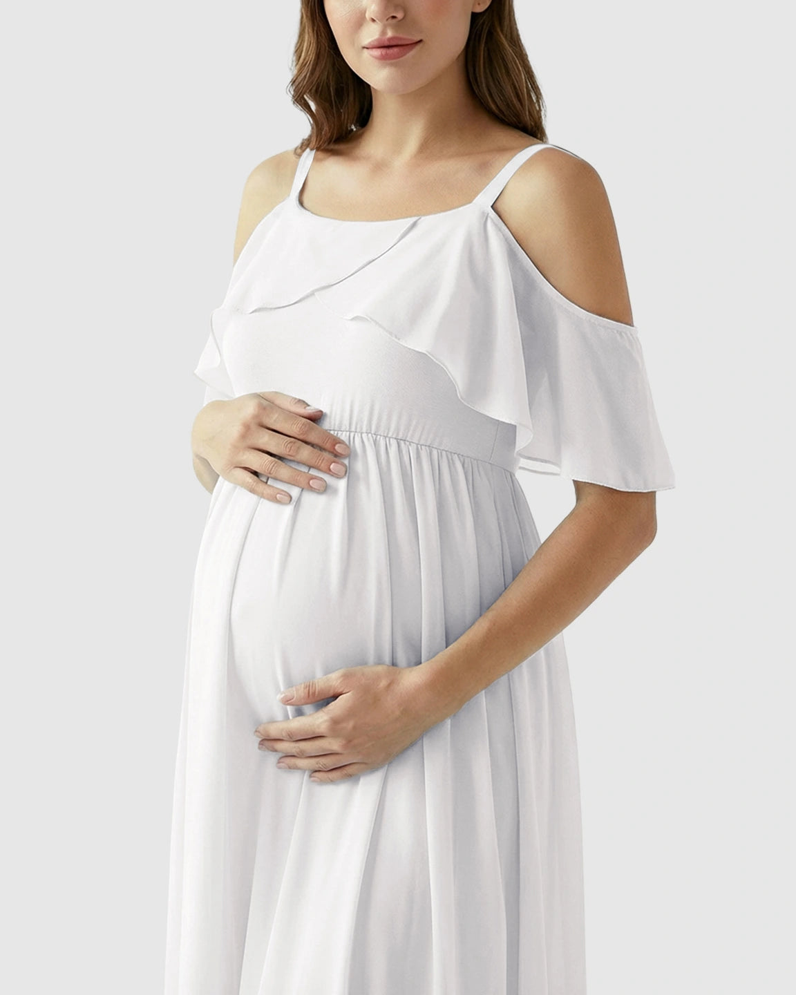 Off-Shoulder Mermaid Trail Maternity Photoshoot Dress