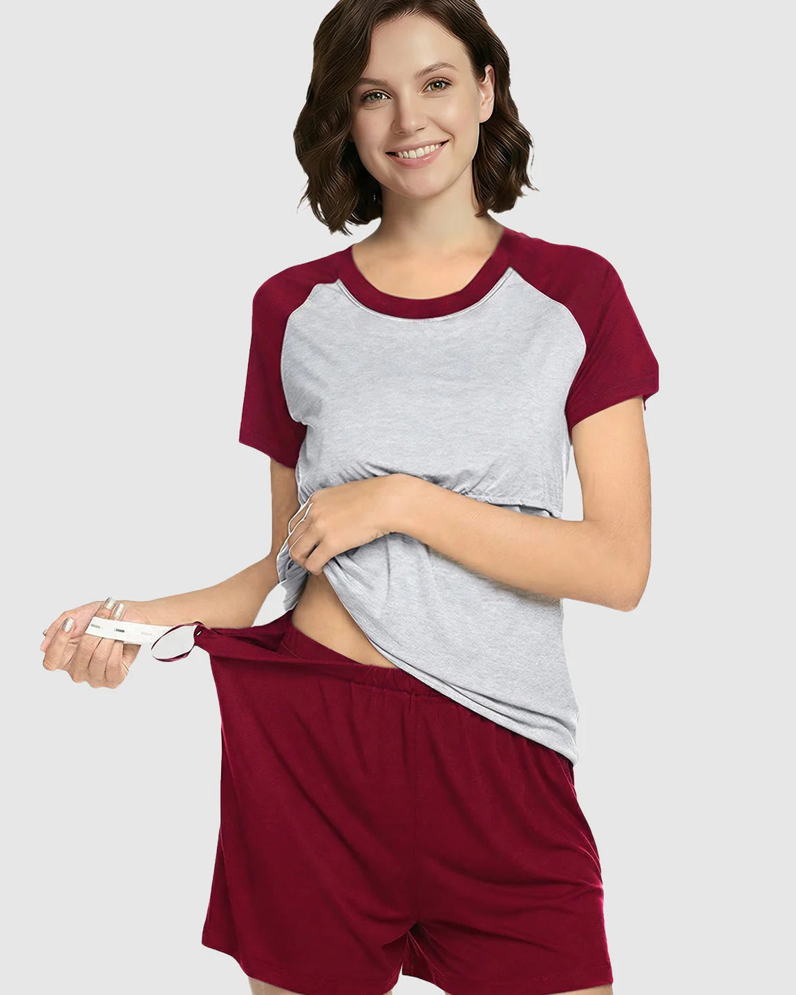 Raglan Sleeve Sporty Nursing Loungewear Set