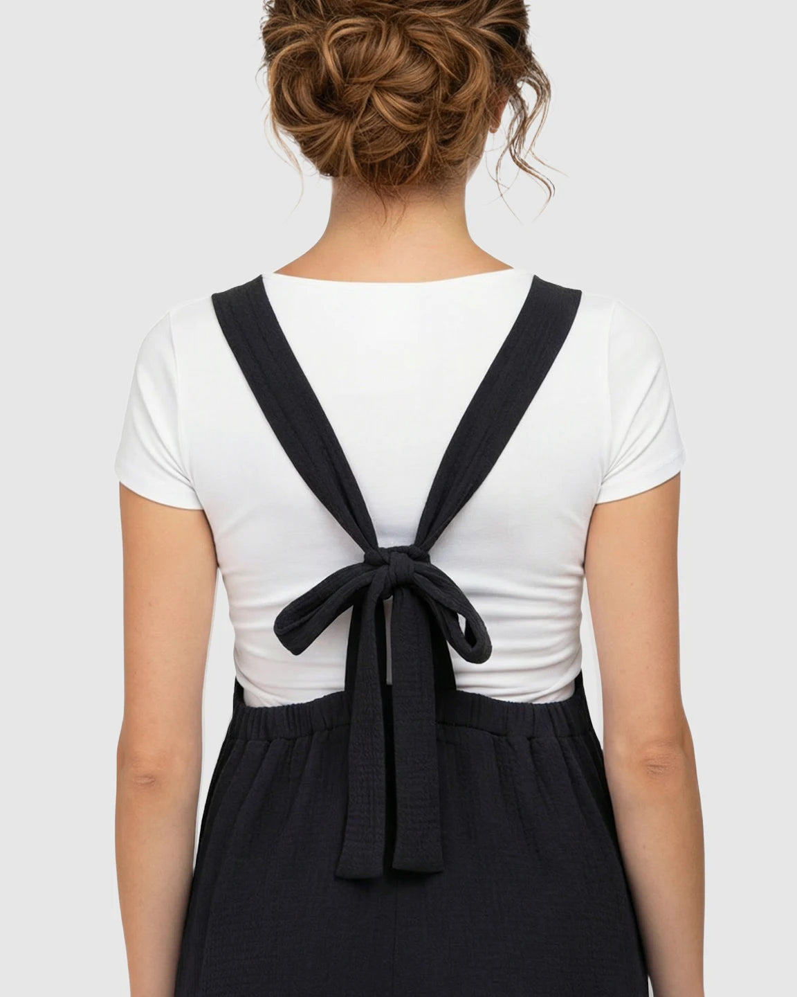 Tie-Back Wide-Leg Maternity Jumpsuit