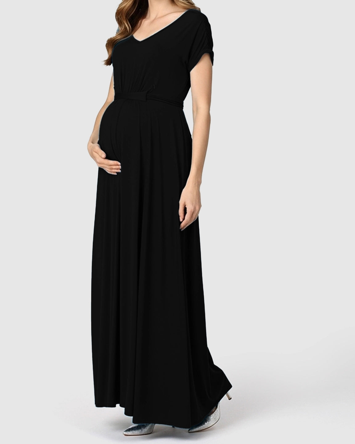 Empire Waist Flowy Maternity Maxi Dress