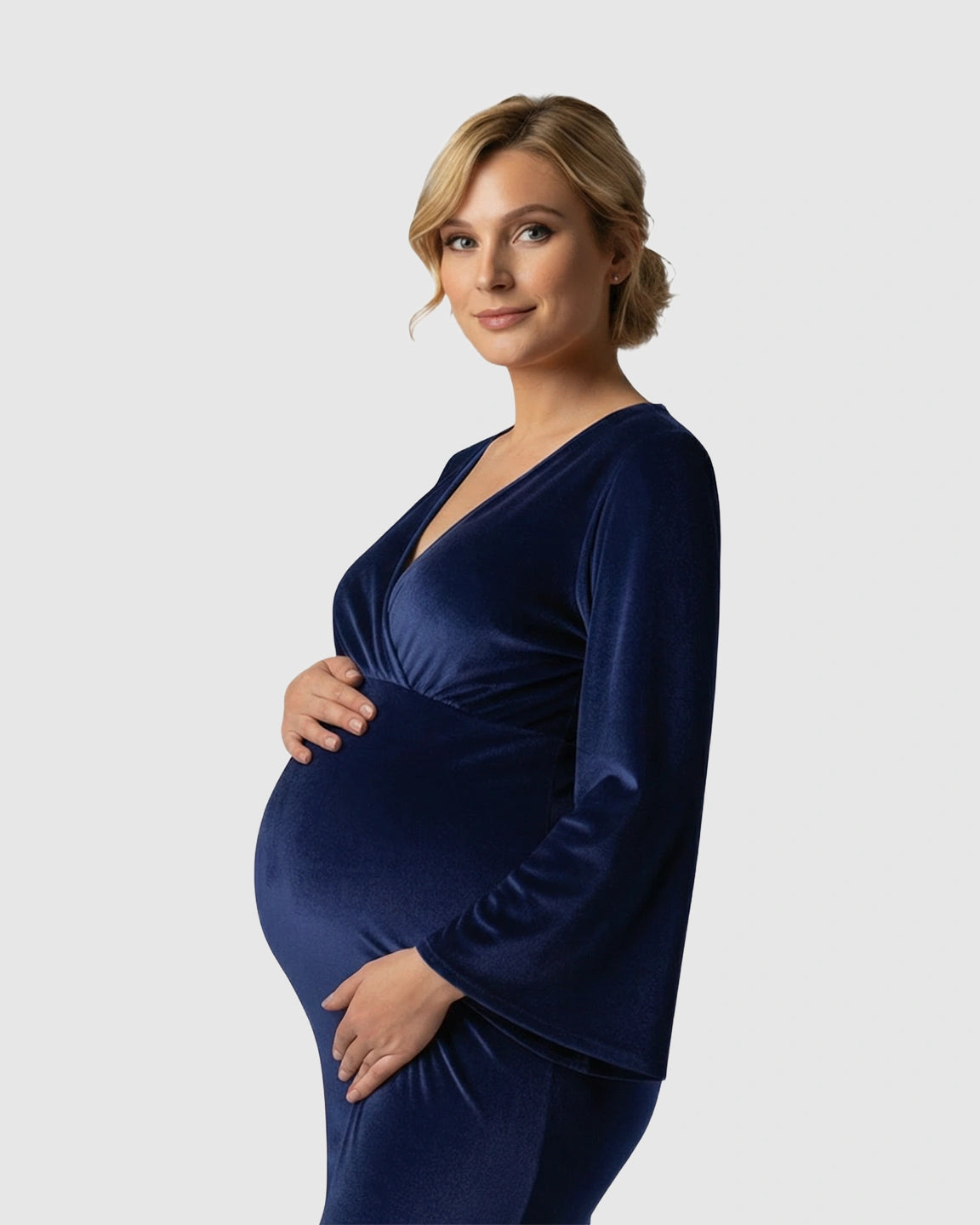 Velvet Mermaid Fit Maternity Gown