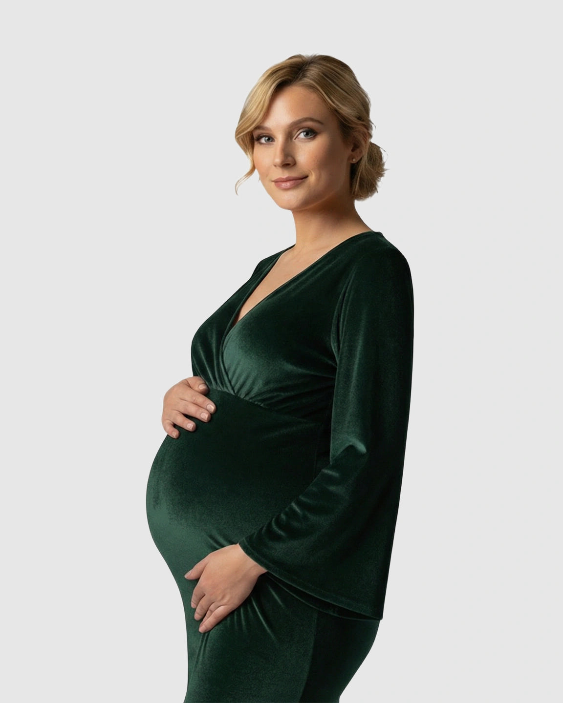 Velvet Mermaid Fit Maternity Gown