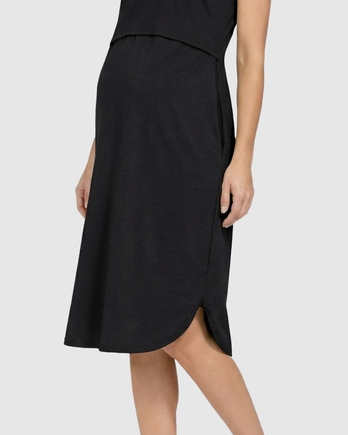 Sleeveless High-Waisted Maternity & Nursing Dress