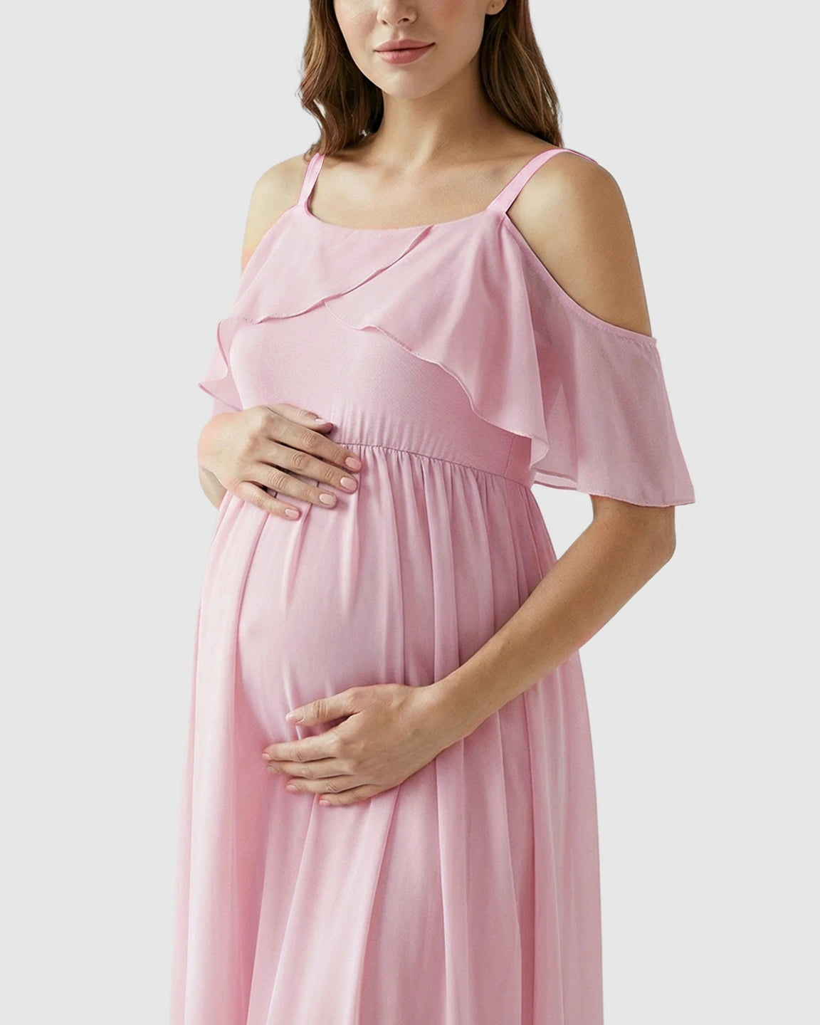 Off-Shoulder Mermaid Trail Maternity Photoshoot Dress