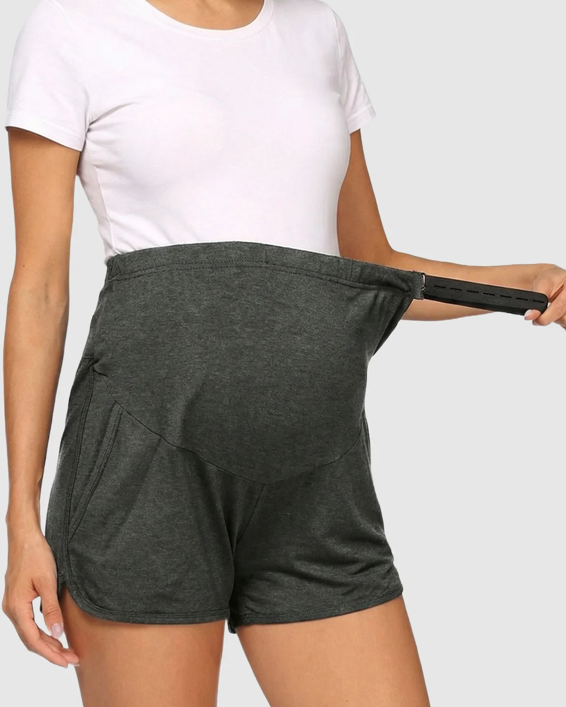 Adjustable Waist Relaxed-Fit Maternity Shorts