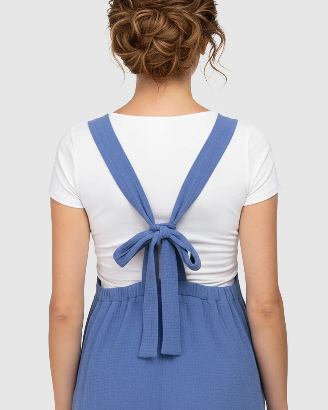 Tie-Back Wide-Leg Maternity Jumpsuit