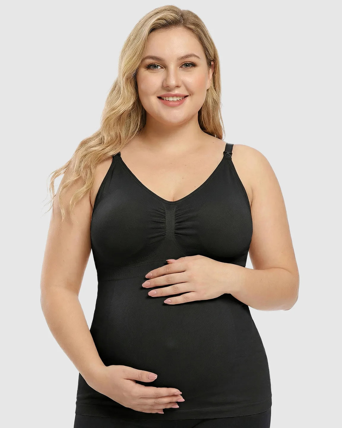 Front-Opening Clasp Camisole-Style Maternity Nursing Top