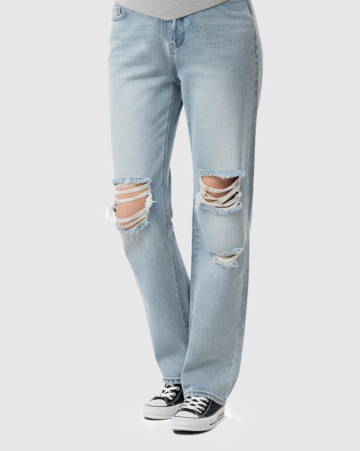 Distressed Baggy Maternity Jeans