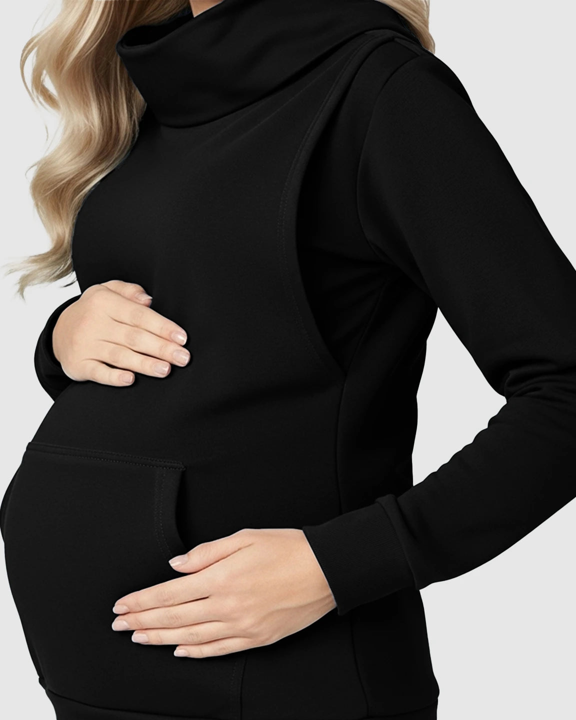 High Cowl Neck Stylish Maternity Nursing Top