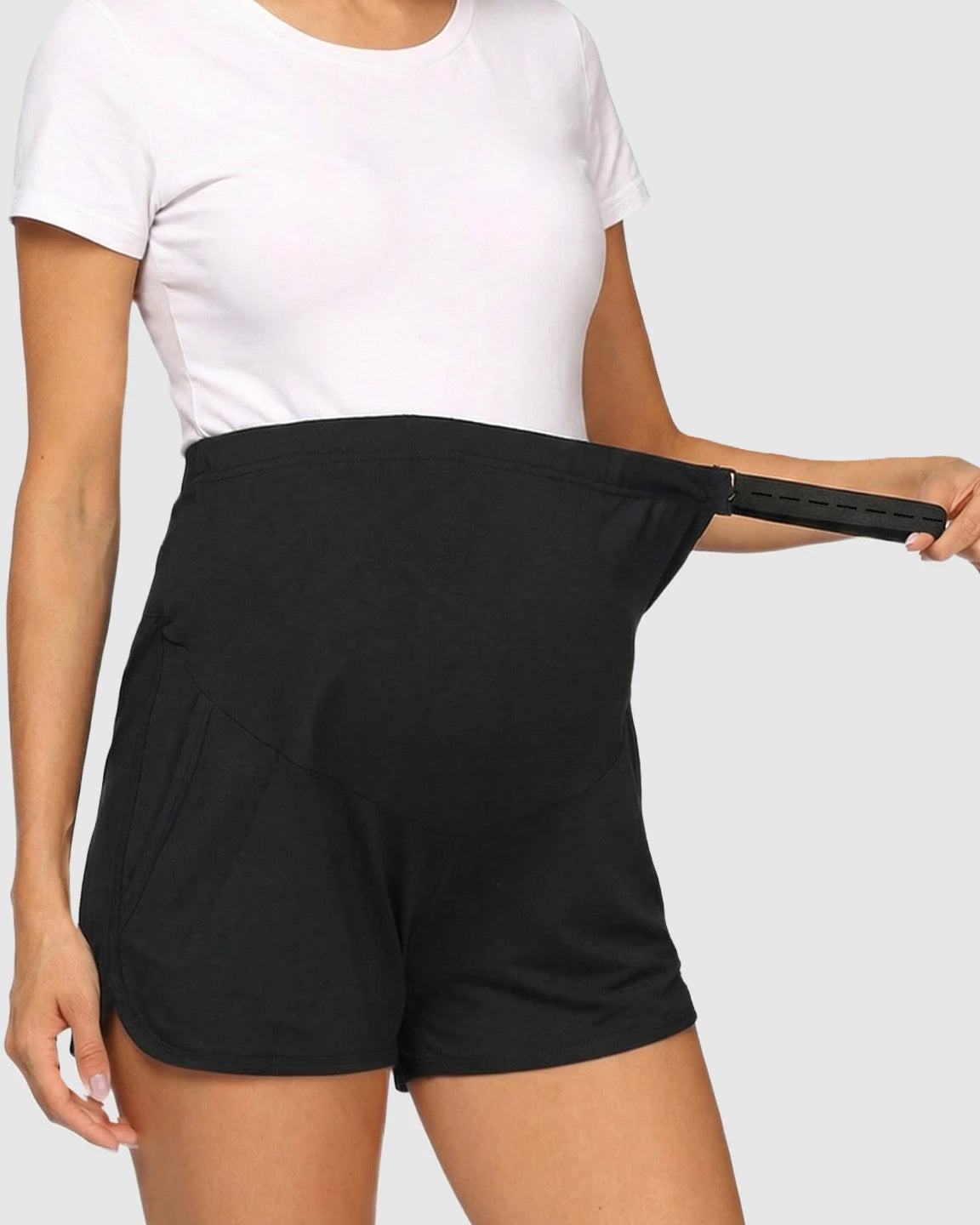 Adjustable Waist Relaxed-Fit Maternity Shorts