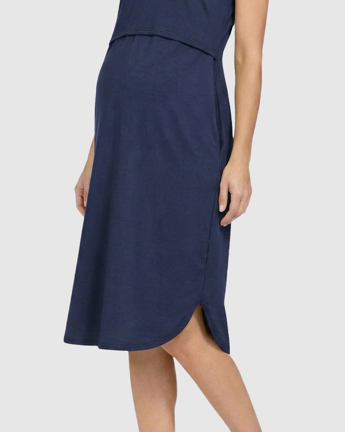 Sleeveless High-Waisted Maternity & Nursing Dress