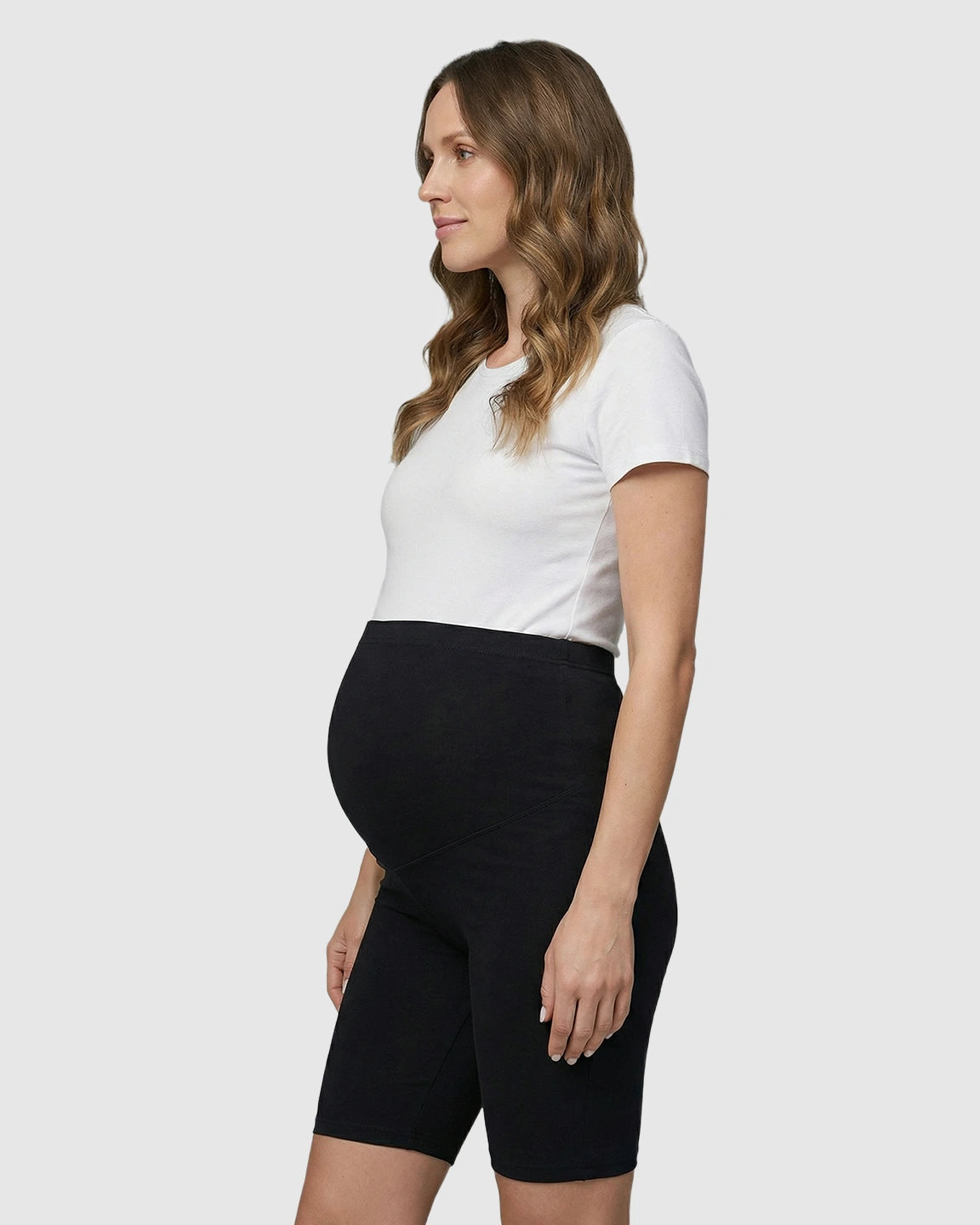 High-Waisted Sporty Maternity Shorts
