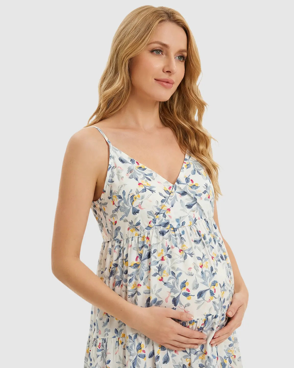 Large Floral Print Maternity Nightdress