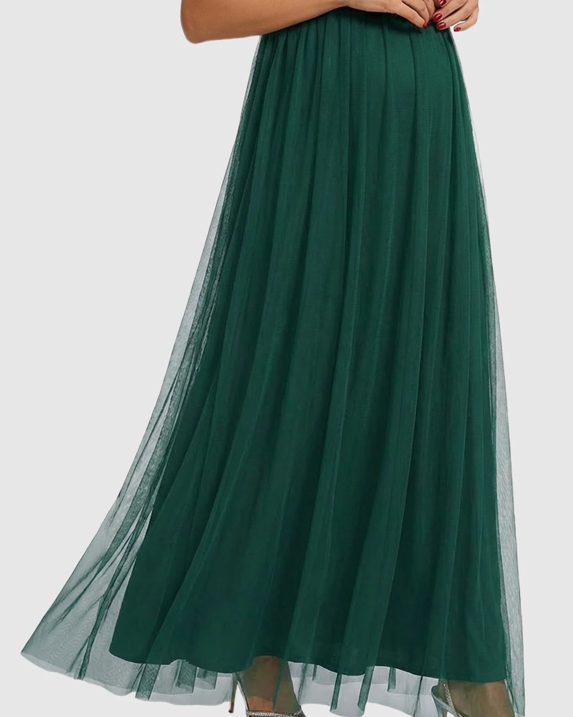 Sequin One-Shoulder Dreamy Maternity Maxi Dress