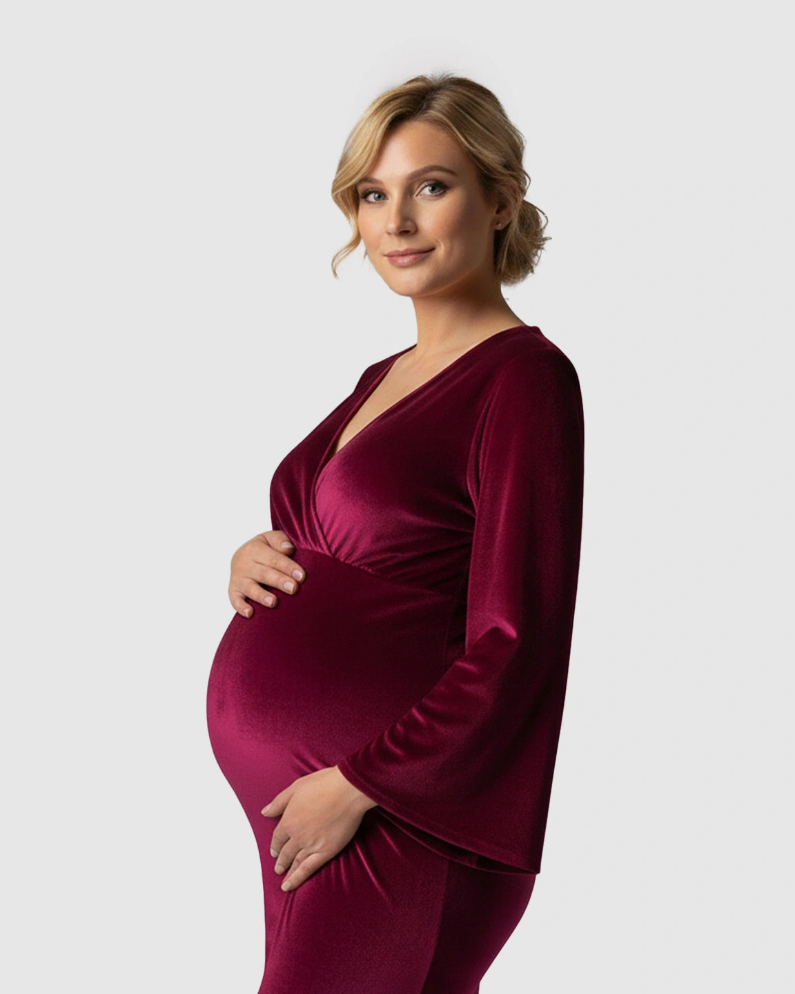Velvet Mermaid Fit Maternity Gown