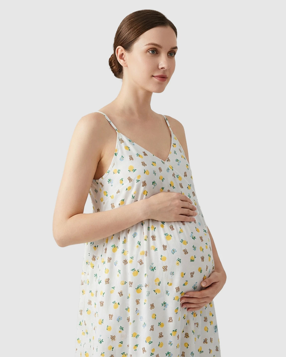 Floral Print Flattering Fit Maternity Nightdress