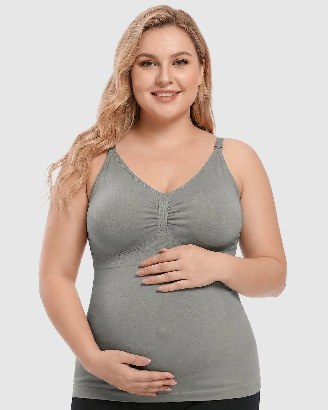 Front-Opening Clasp Camisole-Style Maternity Nursing Top