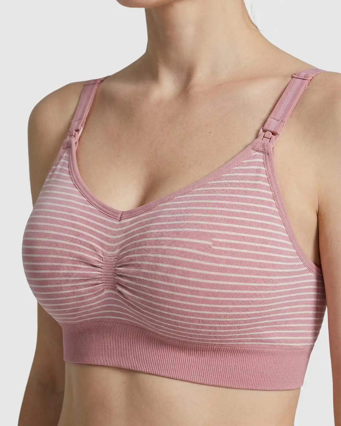 Striped Seamless Maternity Nursing Bra