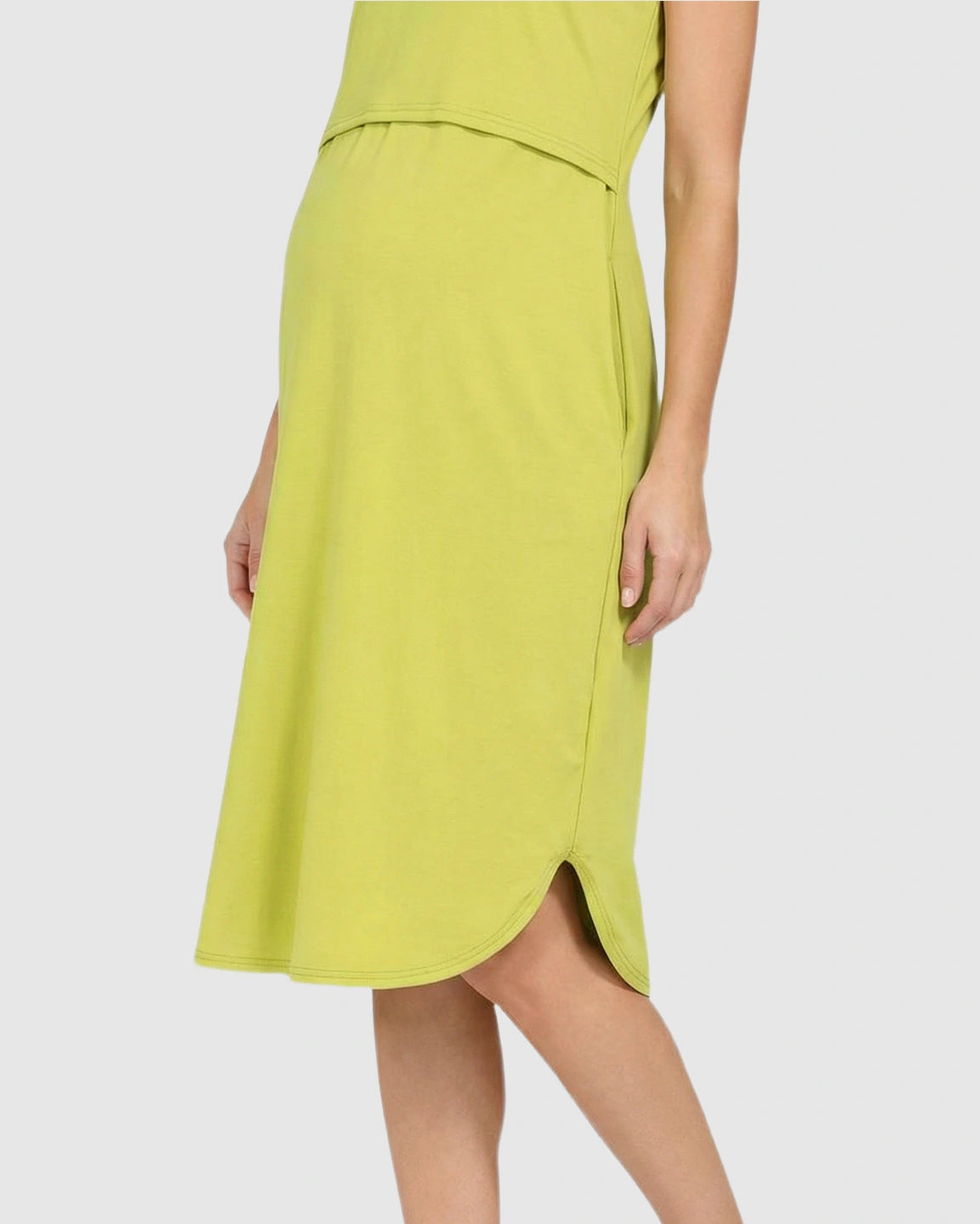 Sleeveless High-Waisted Maternity & Nursing Dress