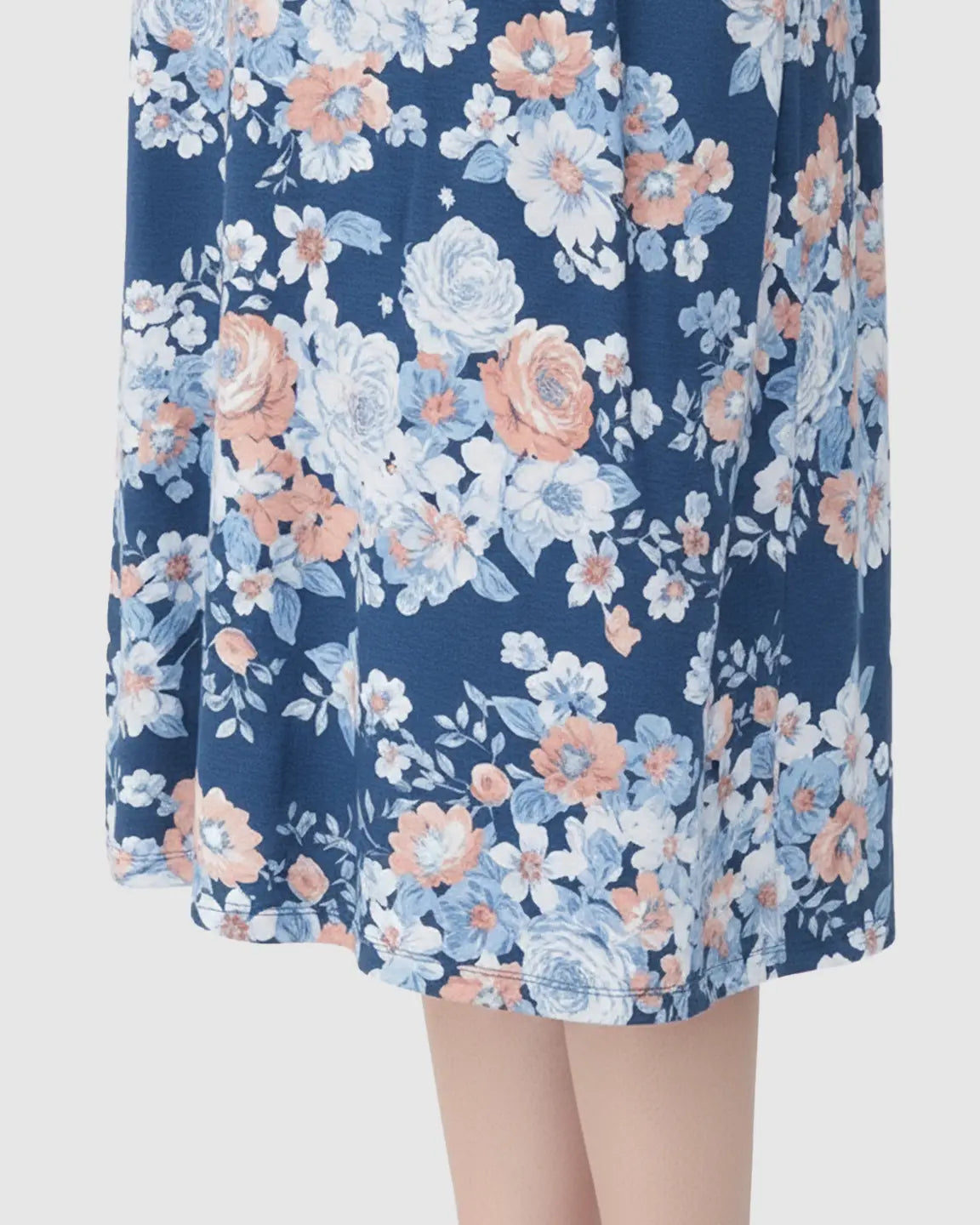 Floral Print A-Line Maternity & Nursing Midi Dress