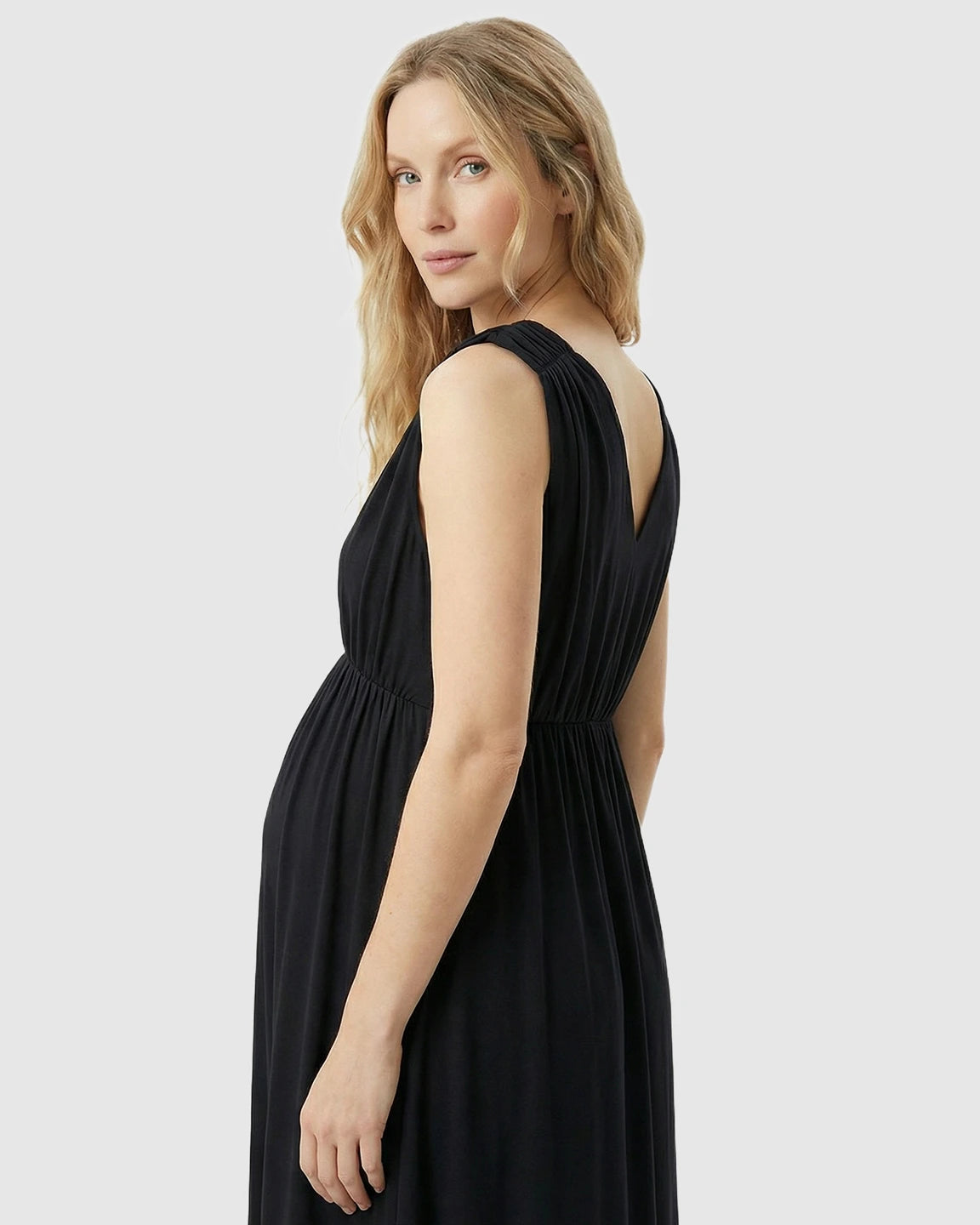 Empire Waist Casual Maternity Maxi Dress