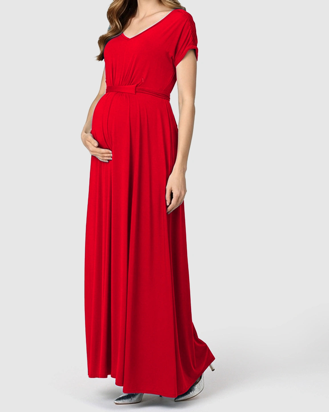 Empire Waist Flowy Maternity Maxi Dress