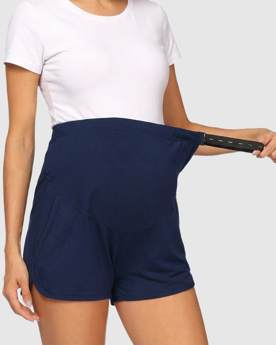 Adjustable Waist Relaxed-Fit Maternity Shorts