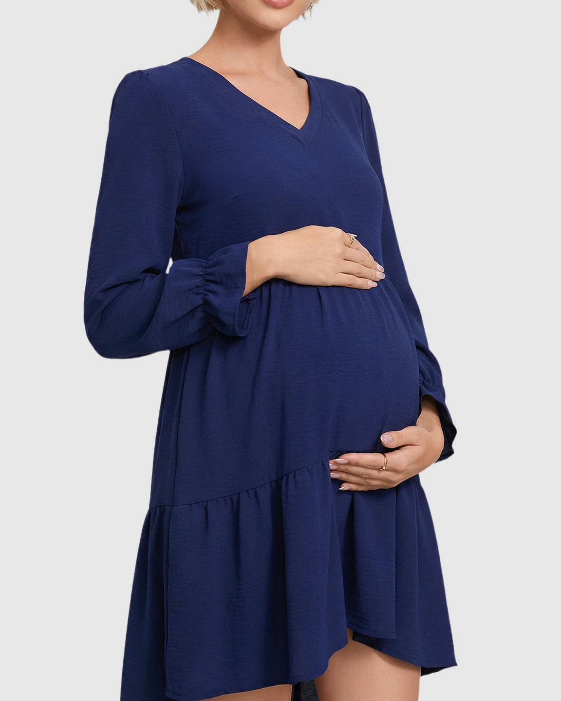 Tie-Back Fishtail Hem Maternity Dress