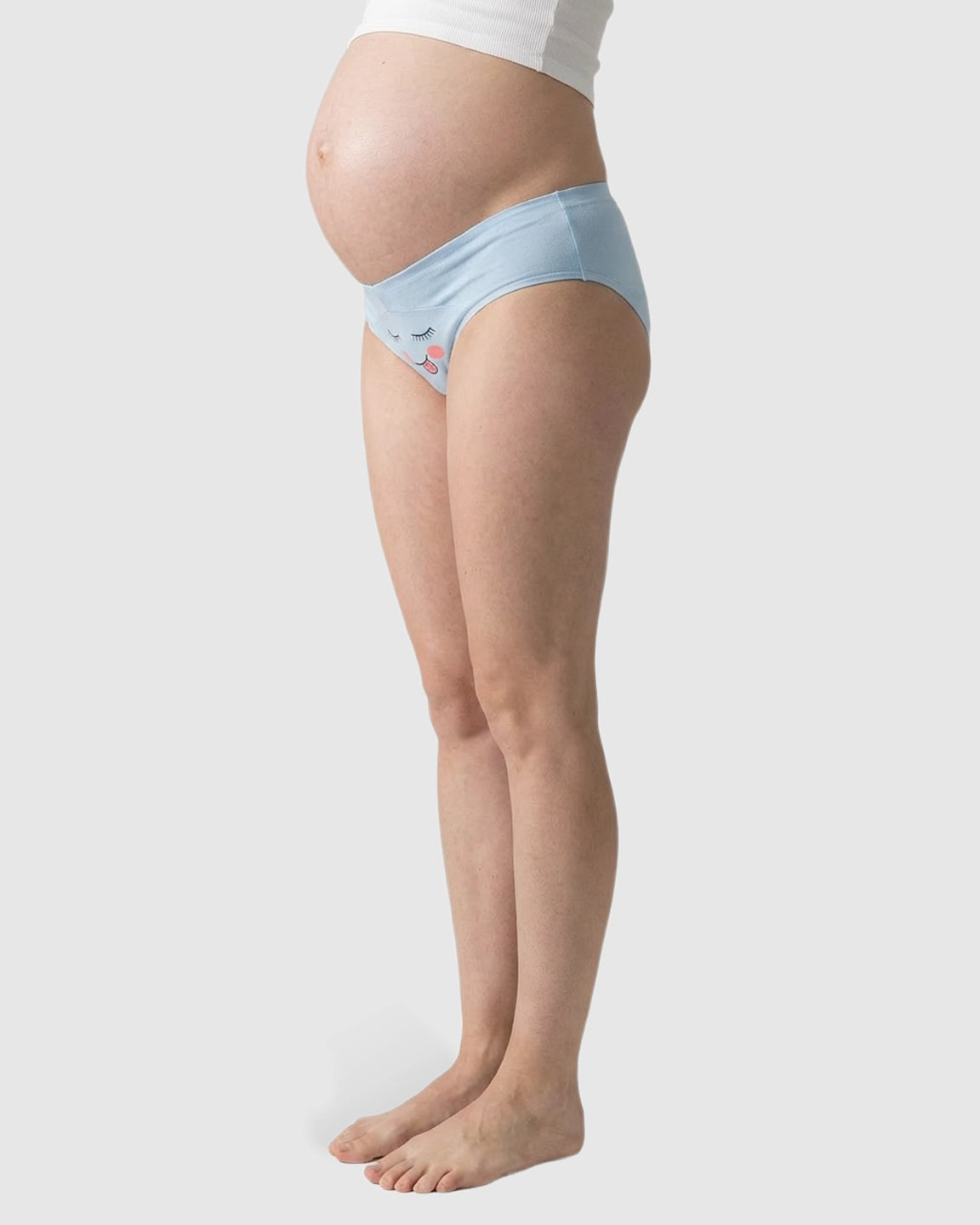 Cartoon Print Mid-Waist Seamless Maternity Underwear