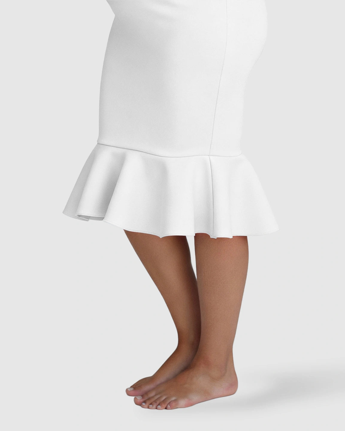 Ruffled Off-Shoulder Mermaid Hem Maternity Photography Gown