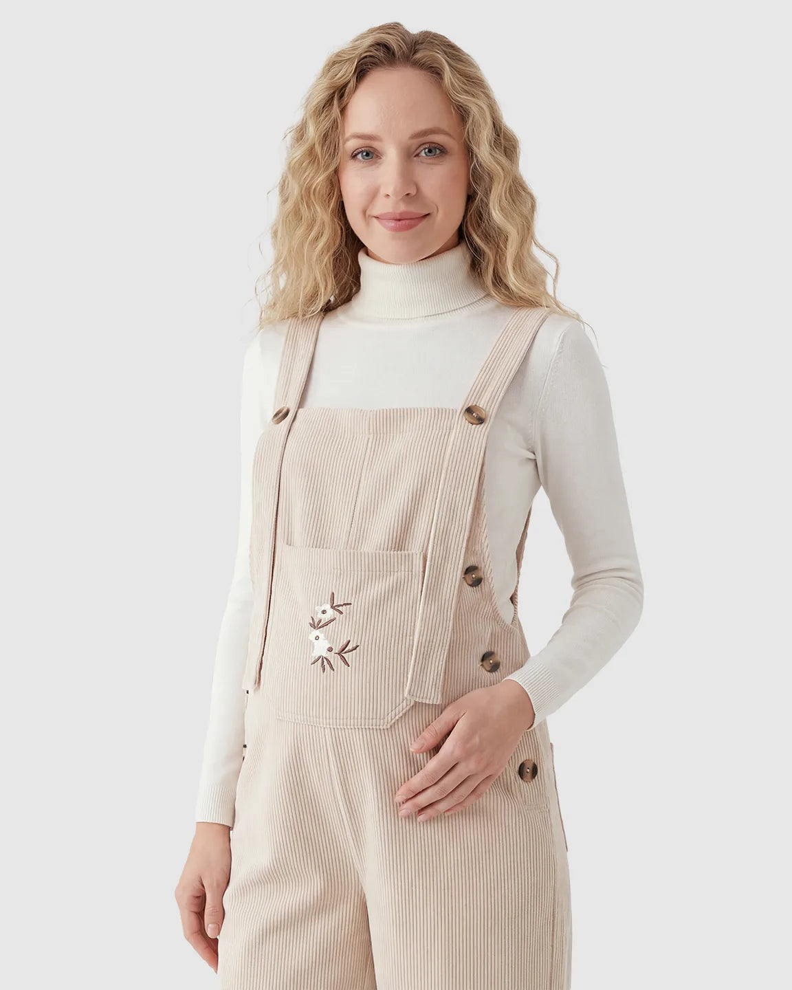 Adjustable Shoulder Straps Dungaree-Style Maternity Jumpsuit