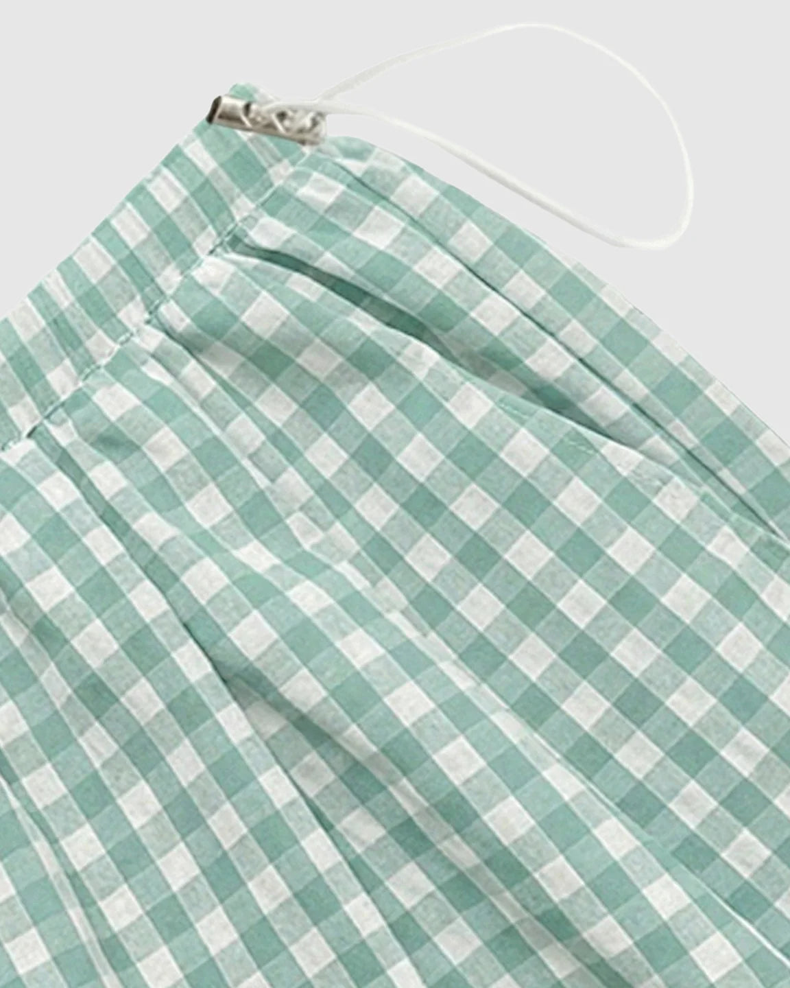 Plaid Print Wide-Leg Maternity Trousers