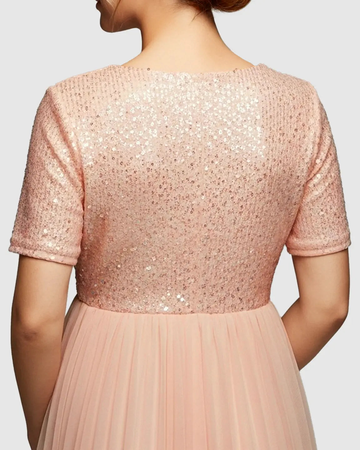 Sequin A-Line Maternity Evening Gown