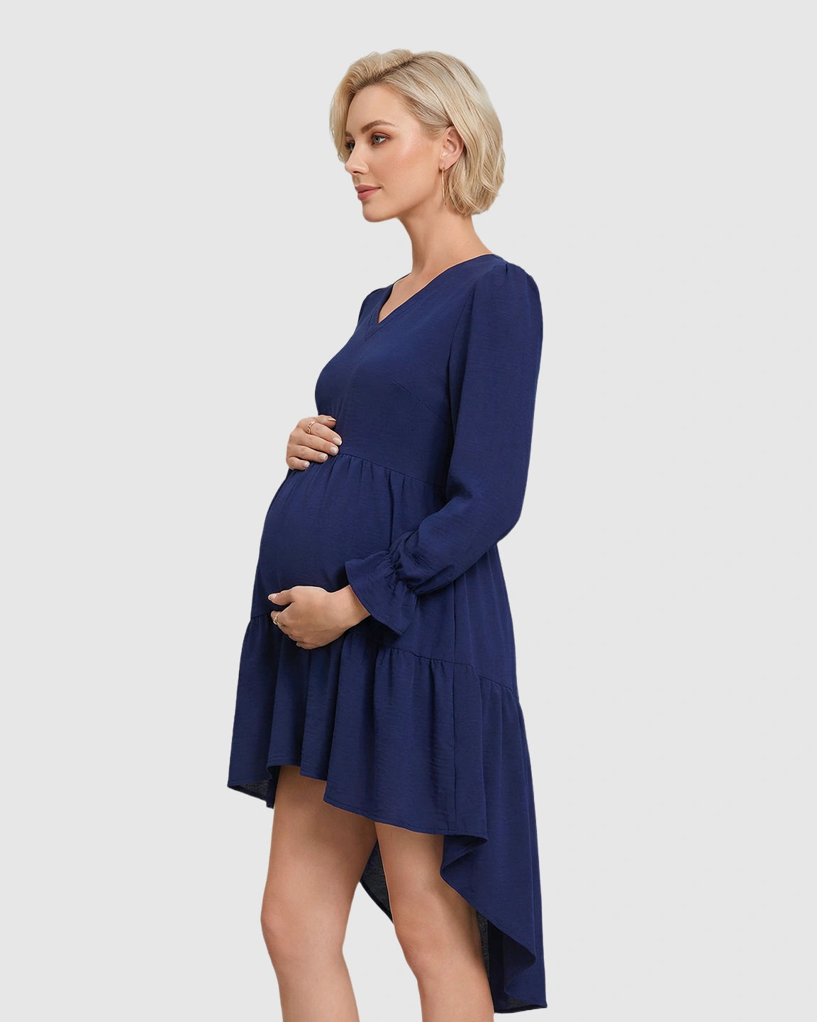 Tie-Back Fishtail Hem Maternity Dress