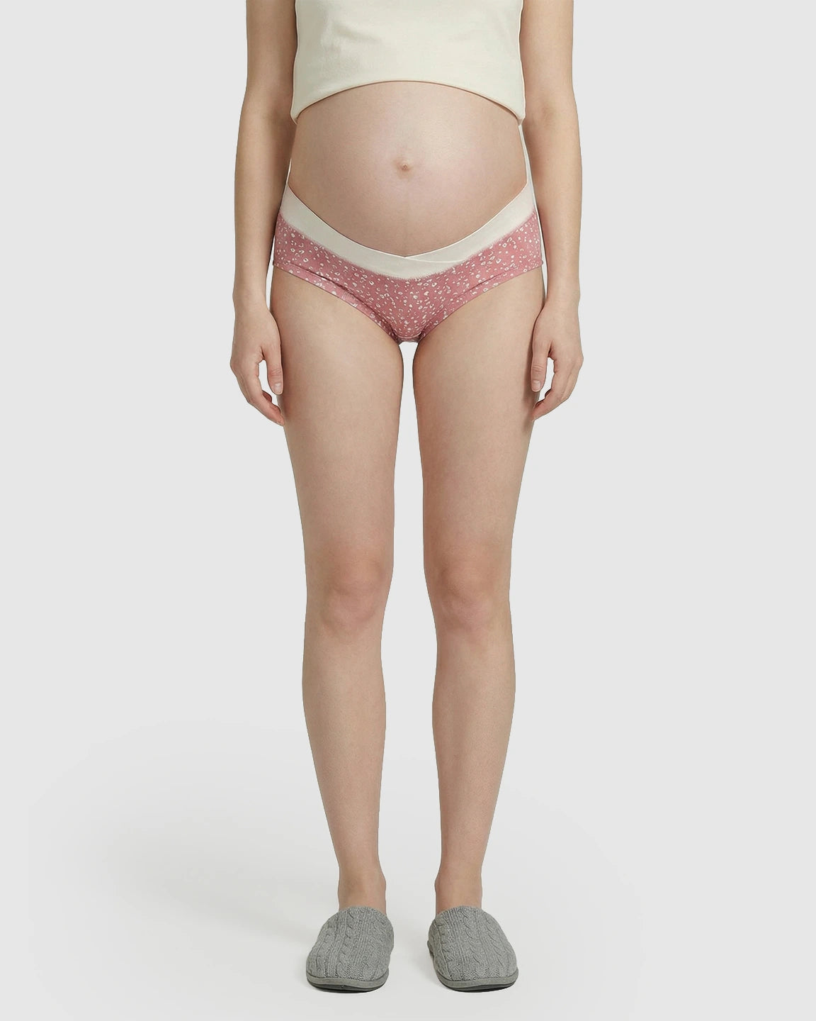 Low-Waist Leopard Print Maternity Underwear
