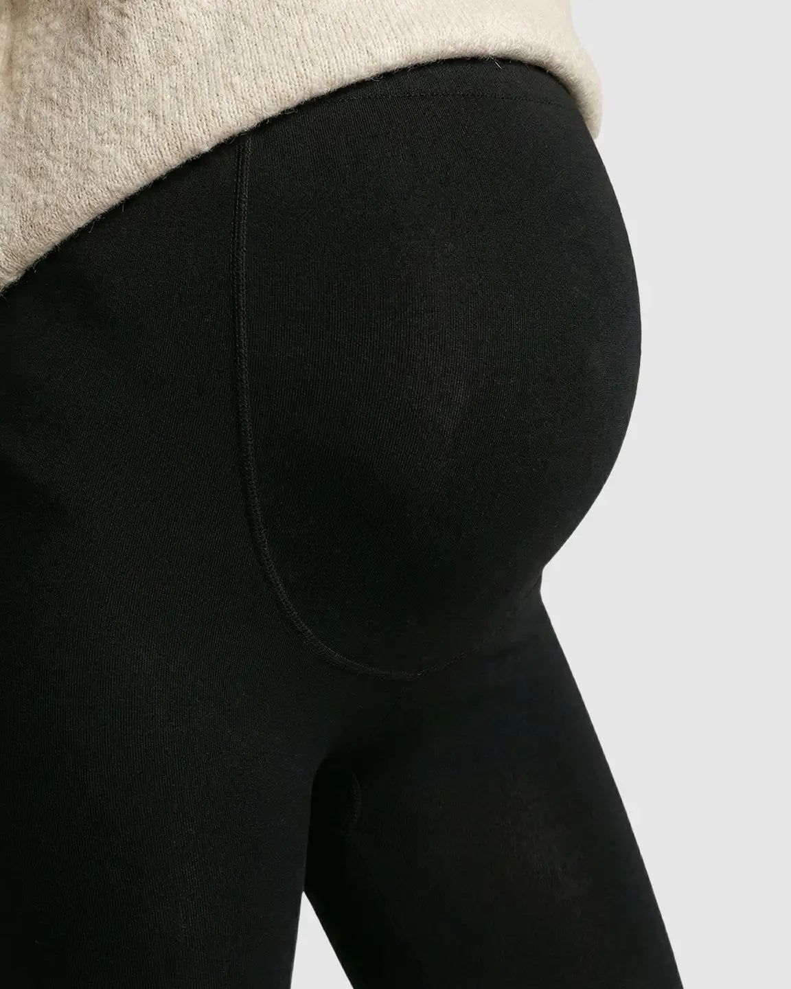 High-Waist Belly Support Footless Design Maternity Leggings