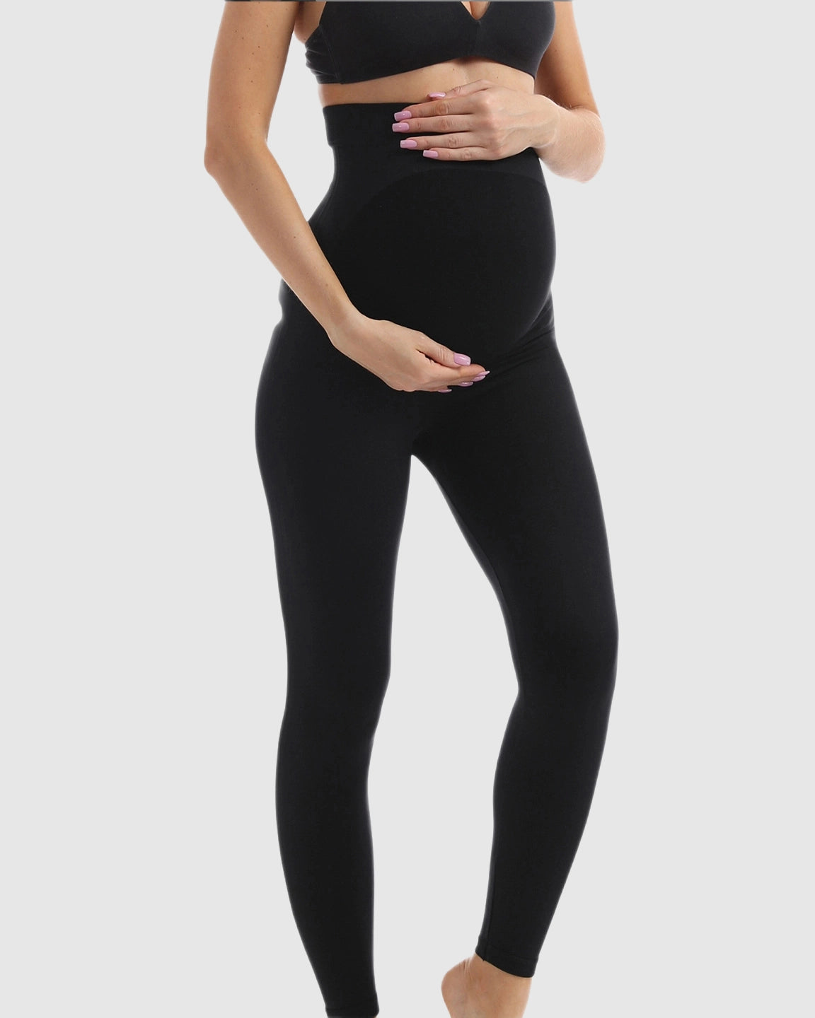 High-Waist Seamless Maternity Leggings