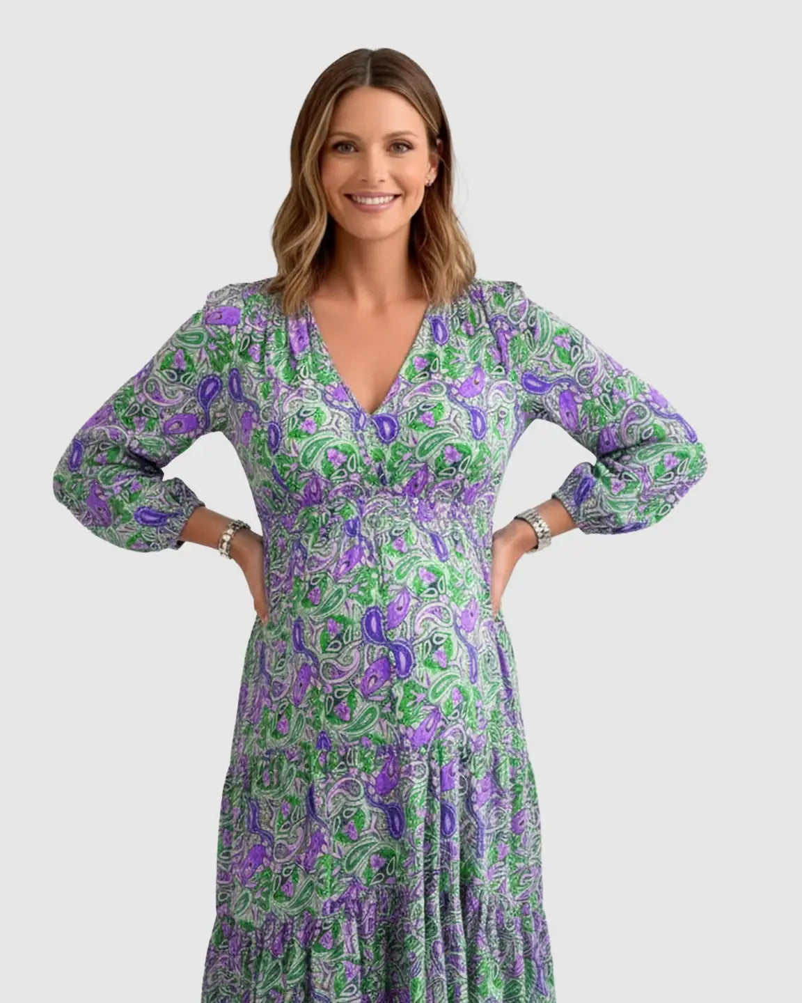 Boho Paisley Flowy Maxi Dress