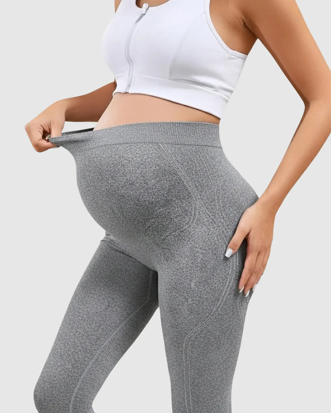 Belly-Support Sculpting Maternity Activewear Leggings